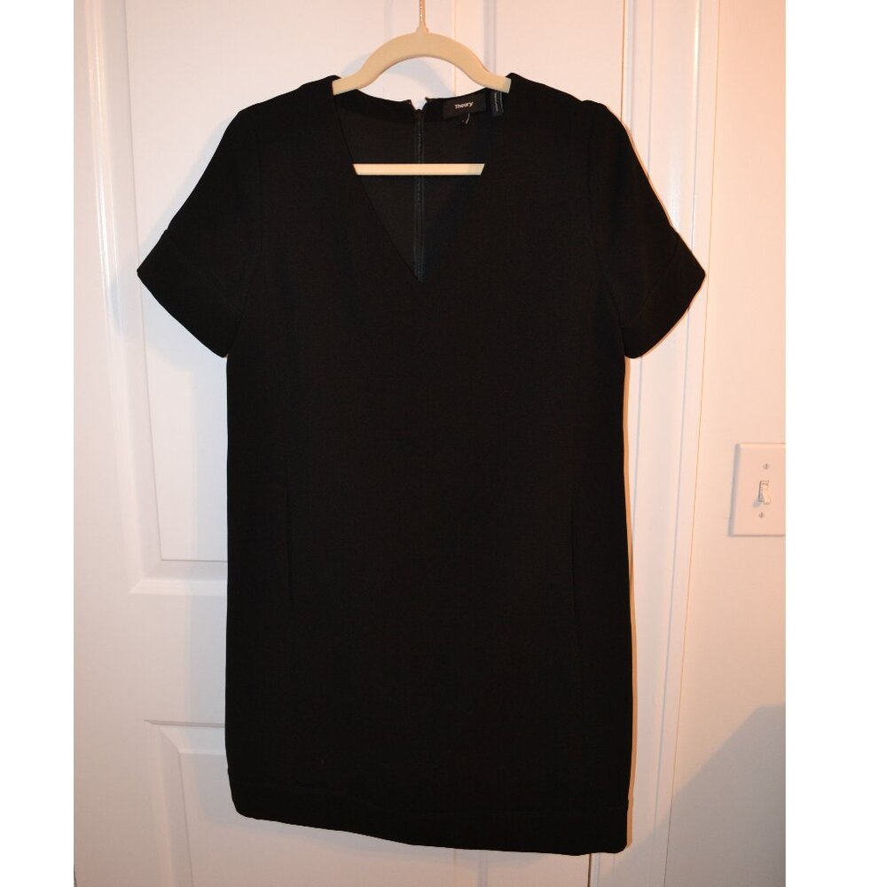 Theroy Black Shift dress - size 6